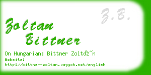 zoltan bittner business card
